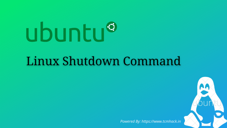 linux shutdown command